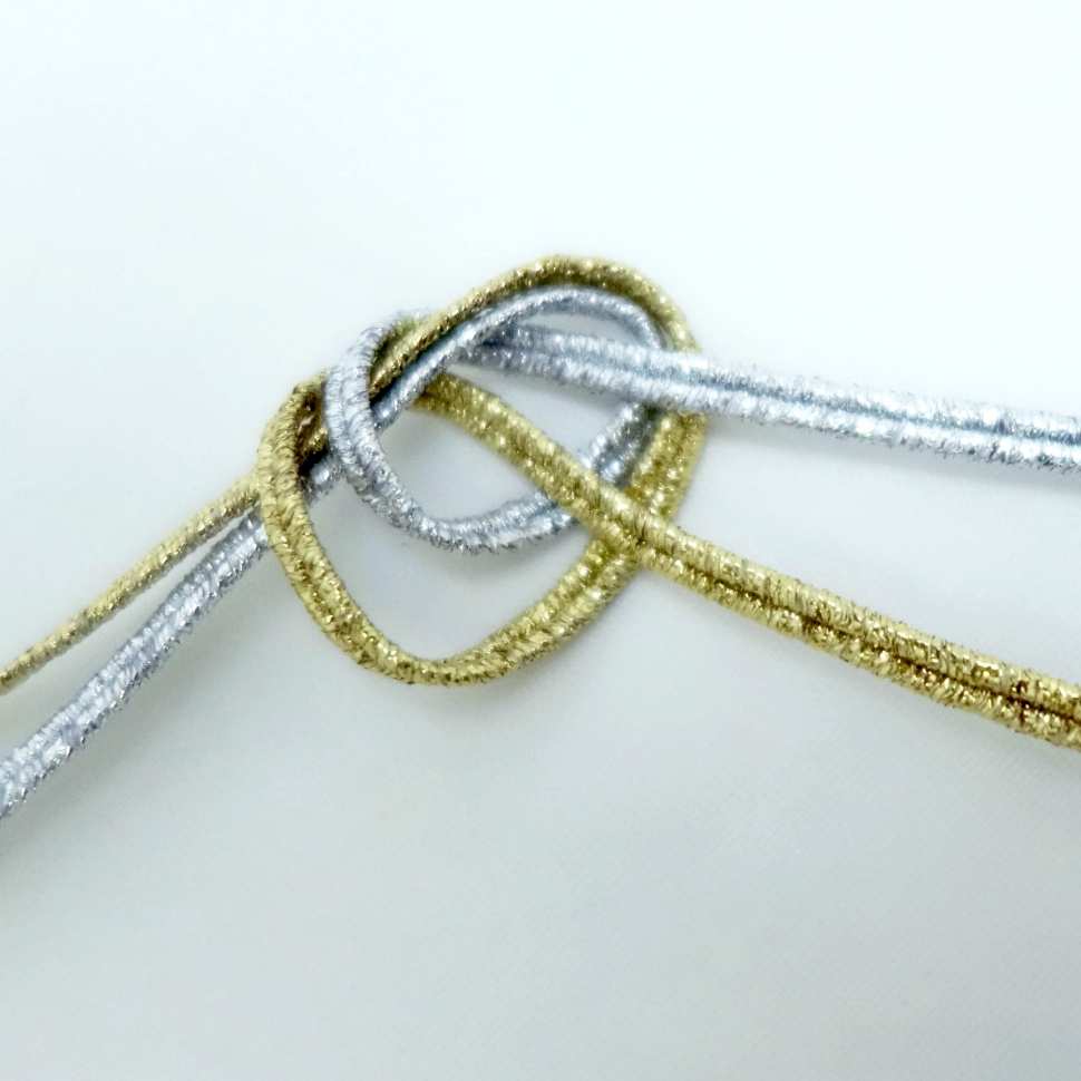 Leather Goods Industry Section Ribbons & cords Soutache textile cords in gold and silver lurex