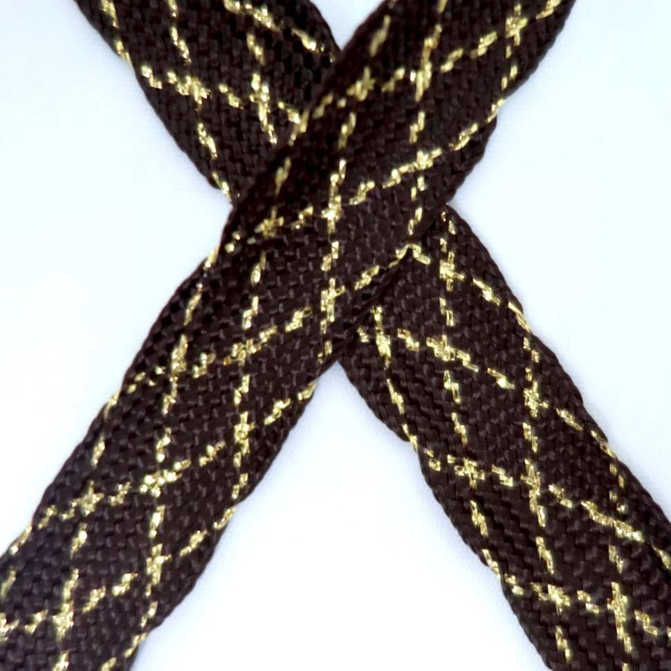 Fancy Rigid braid with lurex and black thread