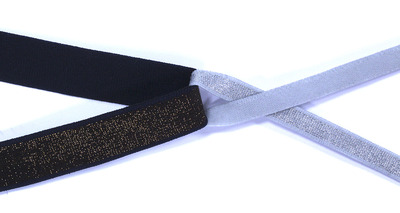 Textile elastic ribbon lurex